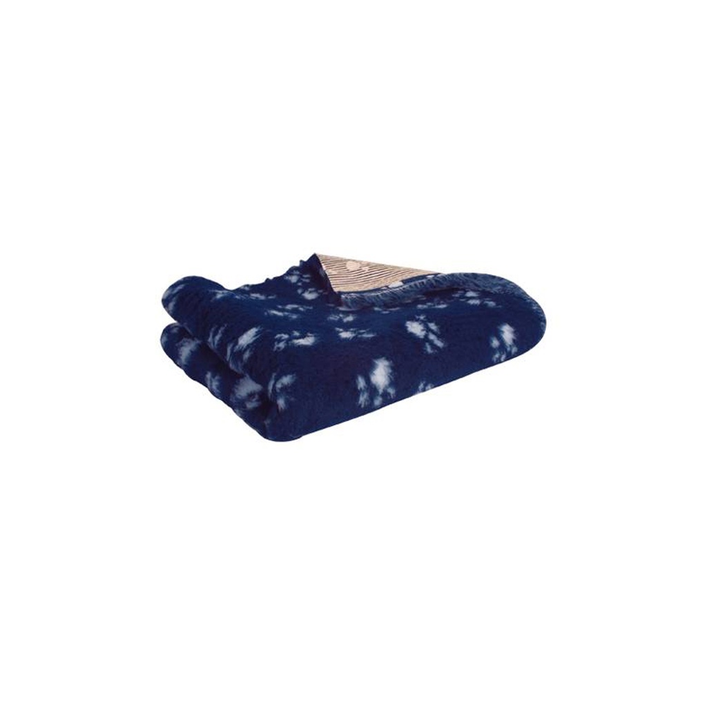 TAPIS VET MOTIF 0.50M X 0.75M BLEU MARINE MOTIF PATTES 950 g/m² , H des poils 2