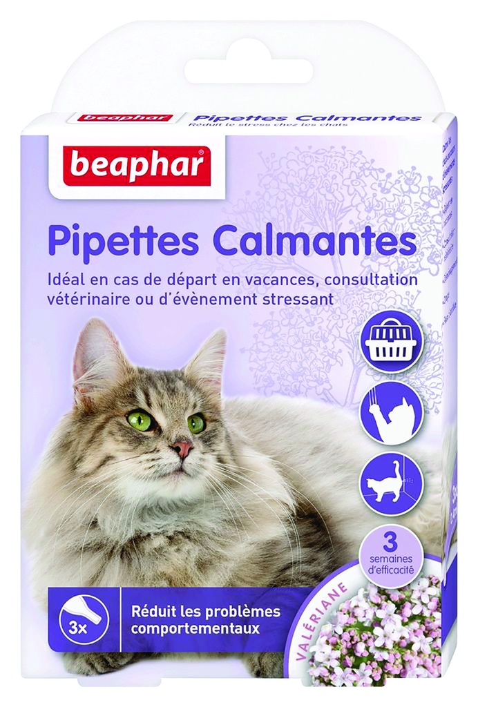 PIPETTES CALMANTES POUR CHAT BASE VALERIANE 3X0,4ML