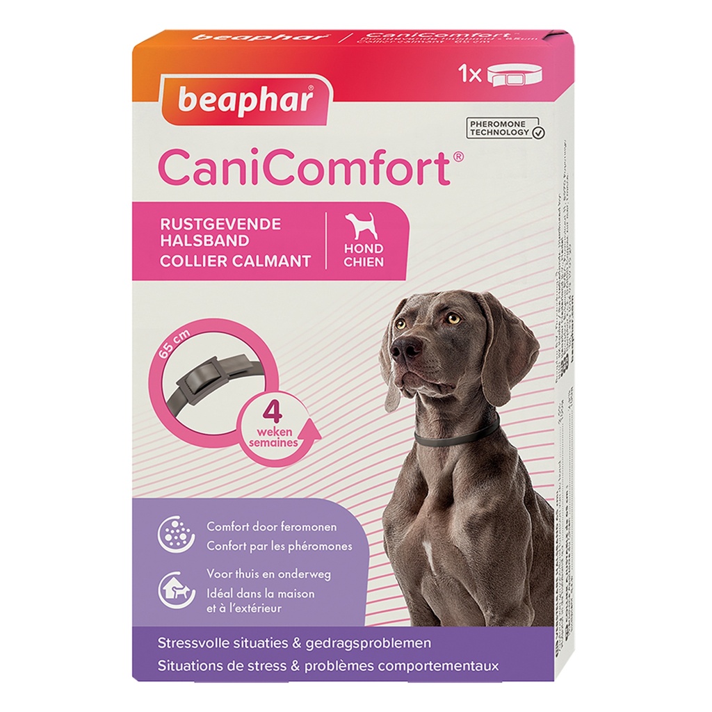 CANICOMFORT, COLLIER CALMANT POUR CHIENS, AUX PHEROMONES - 65 CM