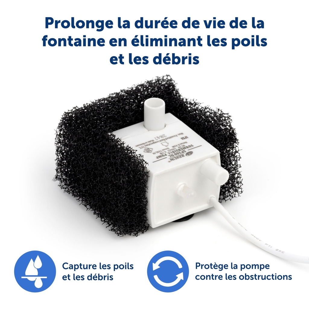 FILTRE EN MOUSSE 2PCS POUR FONTAINES VIVA