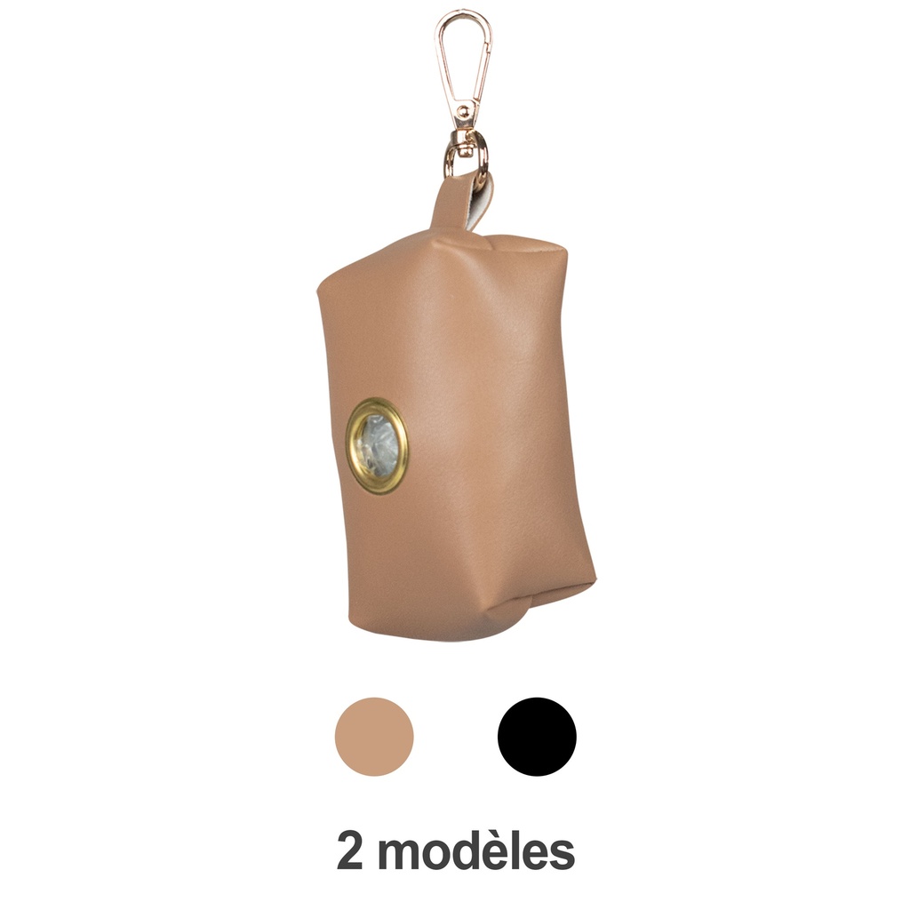 DISTRIBUTEUR DE SACHETS RAMASSE CROTTE MARRON 8X4CM