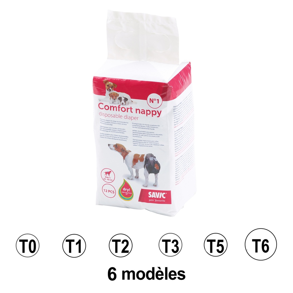 COUCHES POUR CHIEN PAR 12 N°1 32-42CM