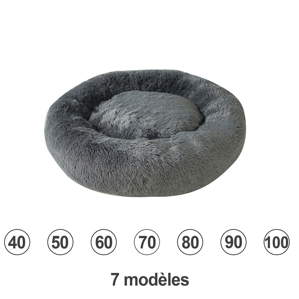 CORBEILLE CALMING GRISE 40CM H13CM