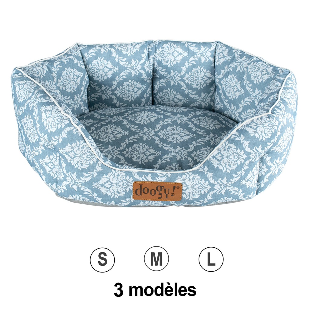 CORBEILLE BAROQUE CHIC T 45CM GRIS