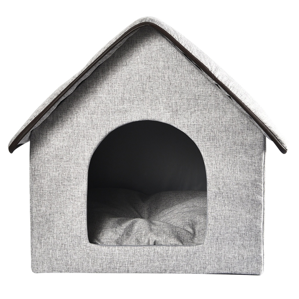 MAISON POUR ANIMAUX COZY HOME GRISE TAILLE S 42*39*47CM