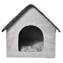 MAISON POUR ANIMAUX COZY HOME GRISE TAILLE S 42*39*47CM