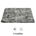 TAPIS POILU BICOLOR NOIR L 100X70CM
