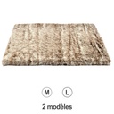 TAPIS POILU BEIGE L 100X70CM