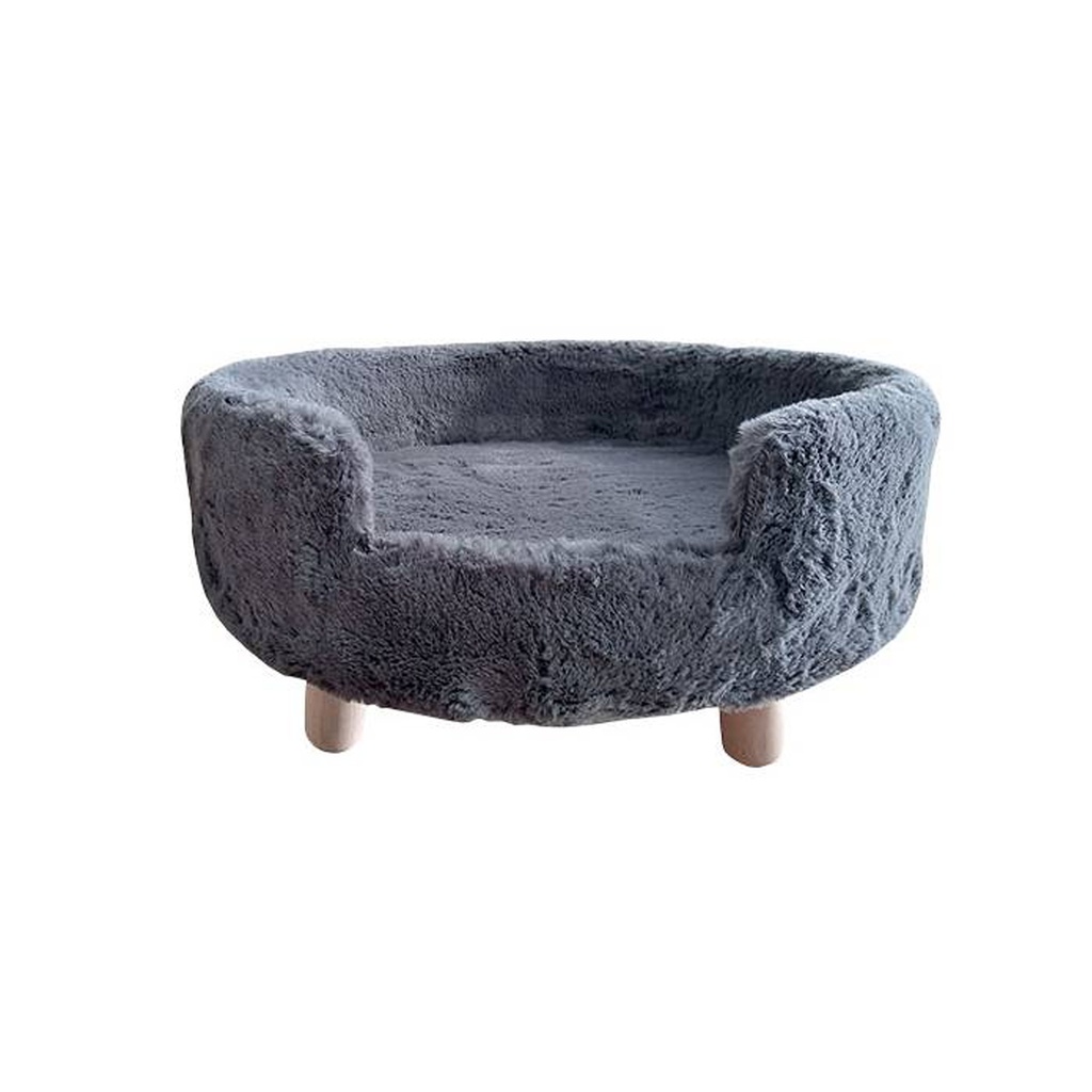 SOFA CHAT & PETIT CHIEN ''DALVY''GRIS: Ø 43cm x haut 20cm (dont taxe EMOB 0.17€)