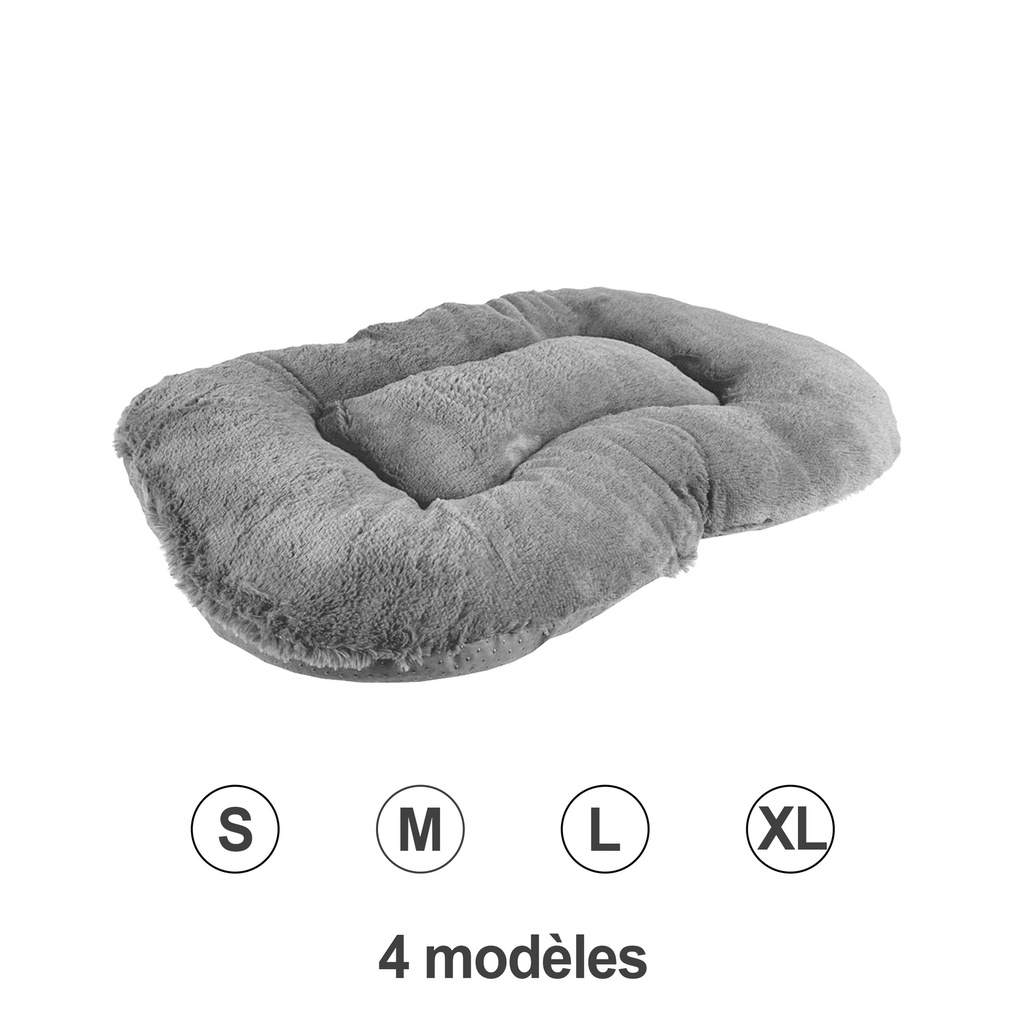 COUSSIN OVALE CHAT-CHIEN ''OVALY'' GRIS : L 60cm x l 38cm* (dont taxe EMOB 0.10)
