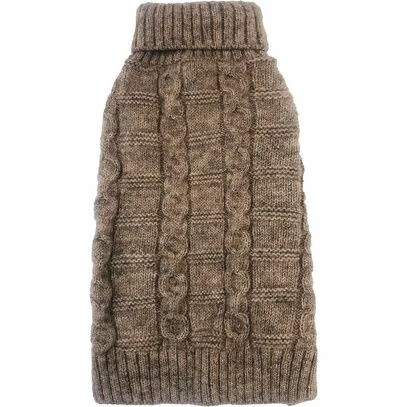 PULL RAFFINE TORSADE MARRON T30