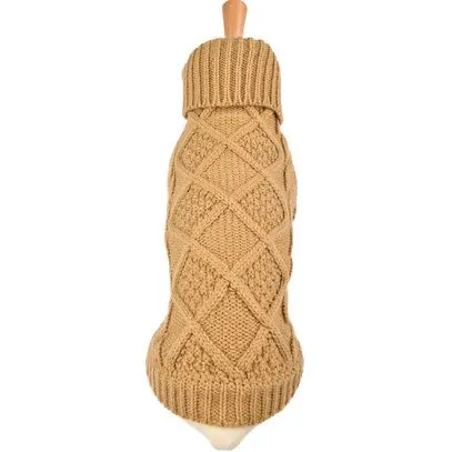 PULL FANTAISIE TORSADE BEIGE T40 ATT. TAILLE UN PEU GRAND