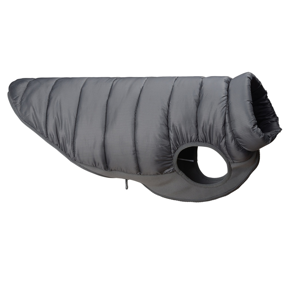 DOUDOUNE REVERSIBLE NOIR/GRIS 20CM