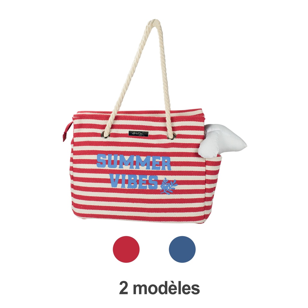 SAC SUMMER VIBES 41*19*32CM-ROUGE