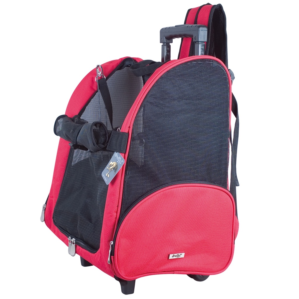 SAC TRANSPORT DYNAMIC A ROULETTES ROUGE 40 x 27 x 45 cm