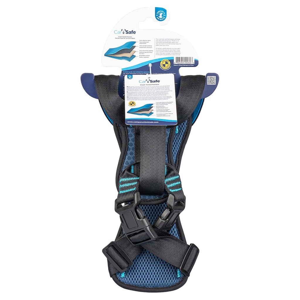 HARNAIS CARSAFE COLLISION BLEU M 60 à 72CM - TOUR DE COU 54CM