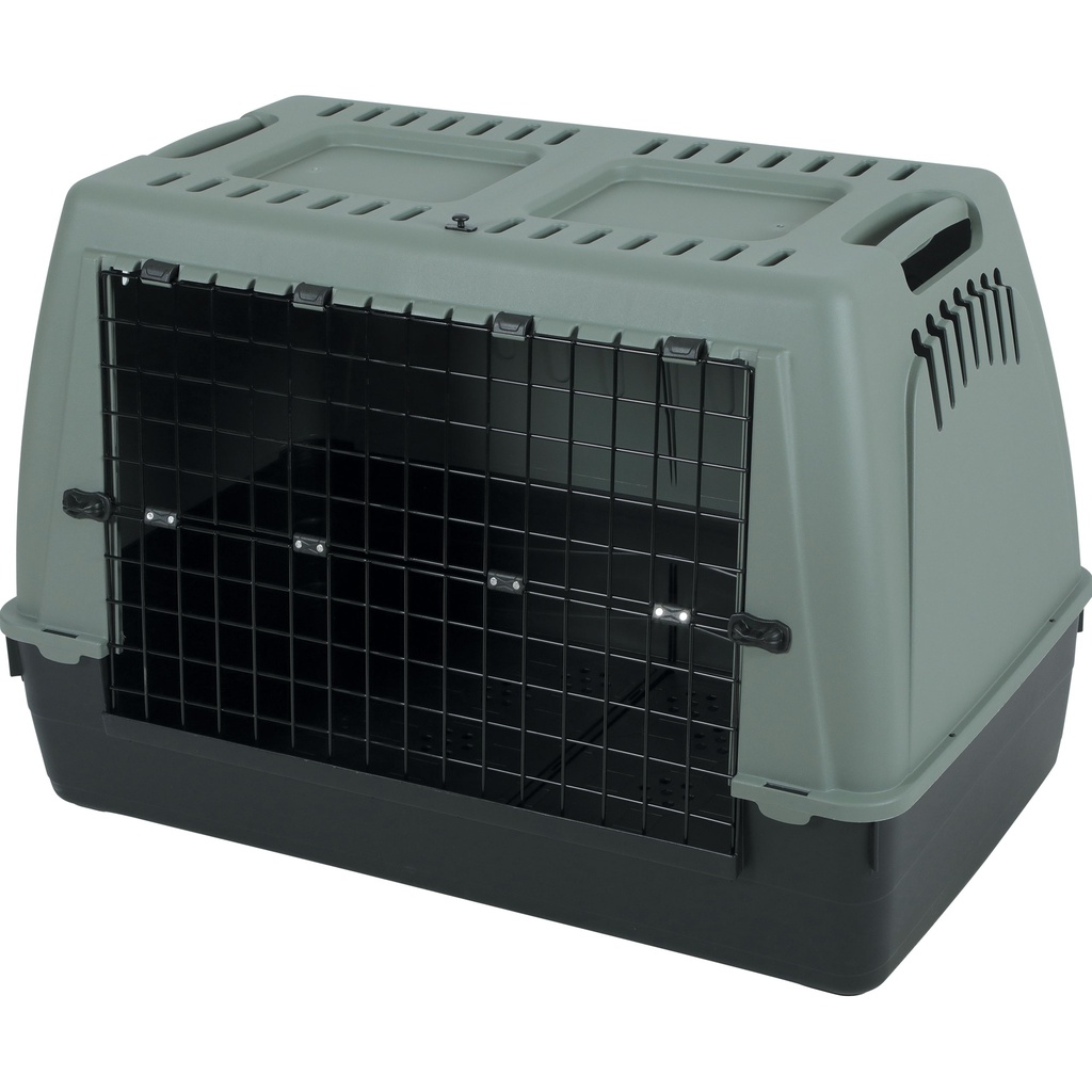CAGE TRANSPORT TRAVEL CAGE PLASTIQUE RECYCLE 88*51*58CM REMP L0760