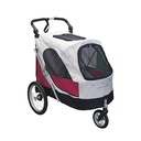 POUSSETTE AVENTURA-XL GRIS-ROUGE CHIENS MOINS 45KG