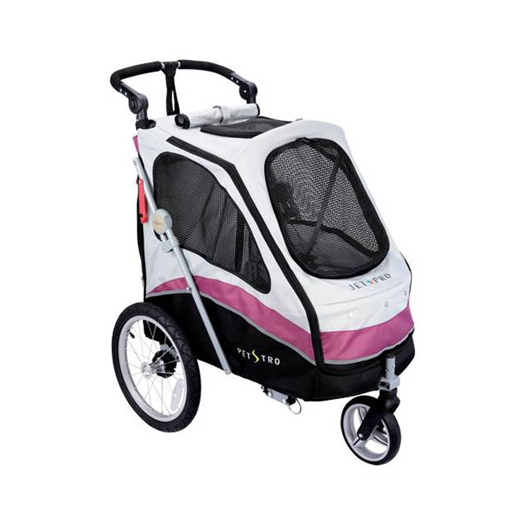POUSSETTE JOURNEY GRISE-VIOLETTE CHIENS MOINS 30KG