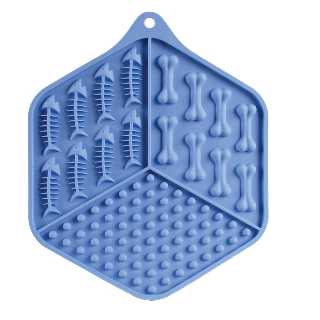 LICK MAT BLEU 18,5*15,5*1CM
