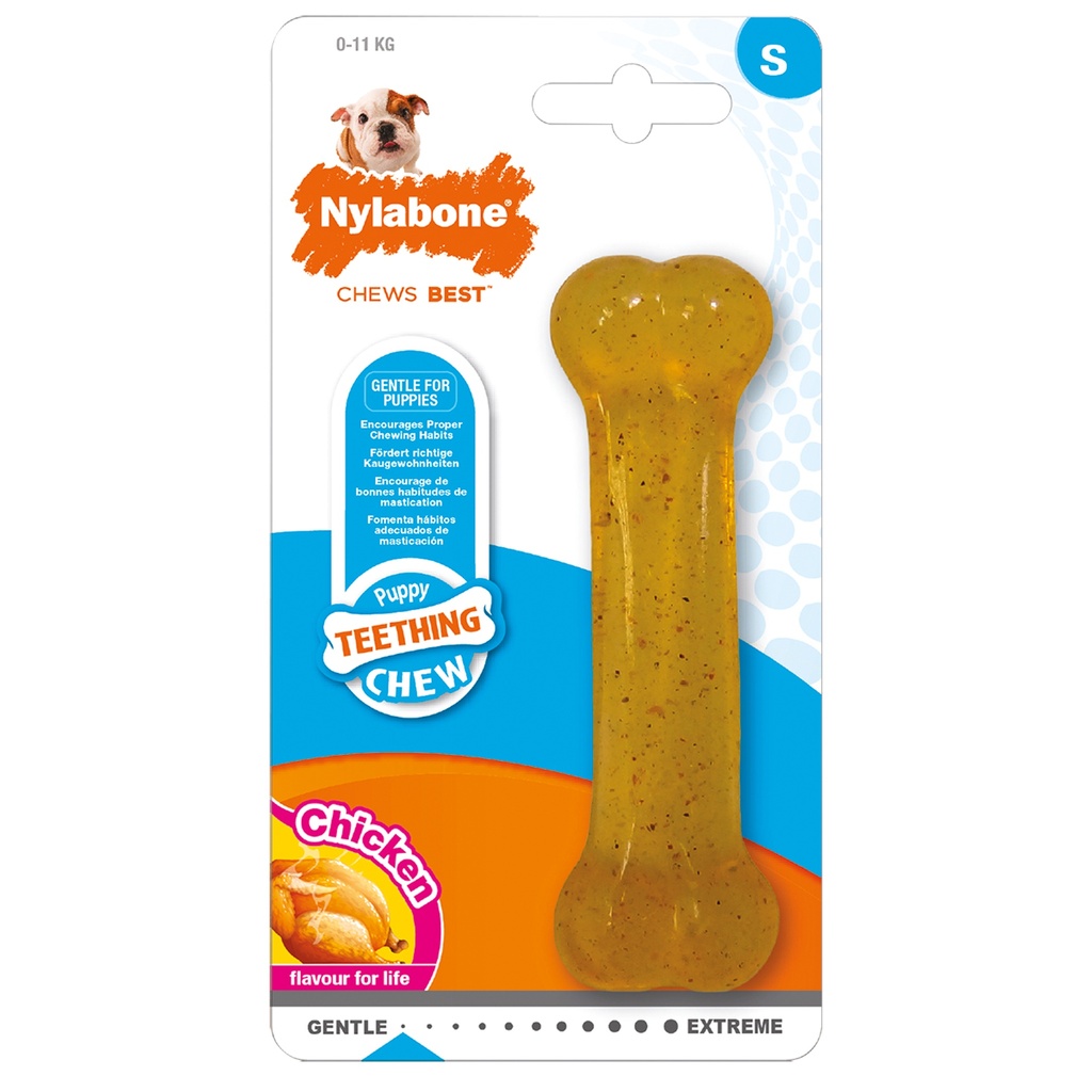 NYLABONE PUPPY BONE S:POULET 11,5CM