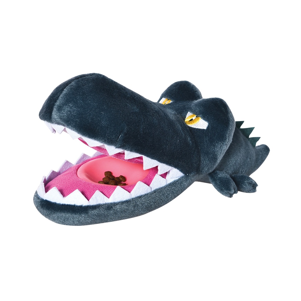 PELUCHE DISTRIBUTRICE DE FRIANDISES- ODILE LE CROCODILE 31CM