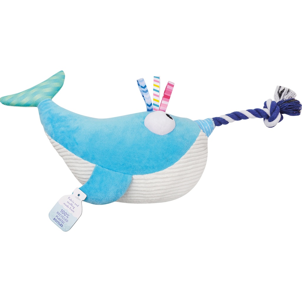 PELUCHE BALEINE 2 EN 1 AVEC PELUCHE BOUTEILLE 42CM