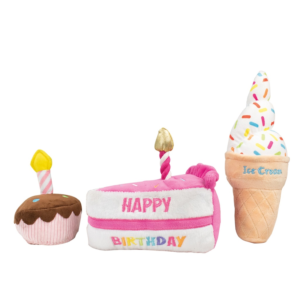 LOT DE PELUCHES BIRTHDAY-3PCS