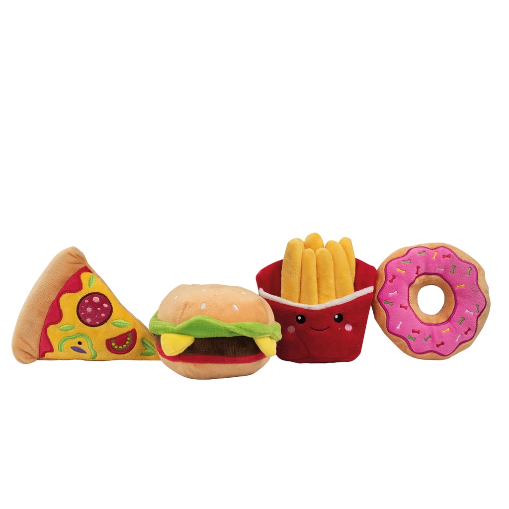 LOT DE PELUCHES FAST FOOD-4PCS