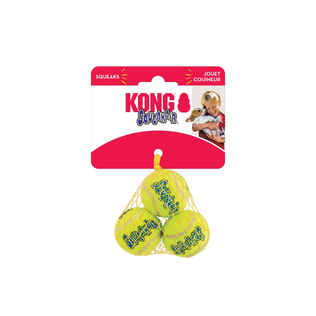 AIR KONG SQUEAKER TENNIS BALL 4 cm (lot de 3)
