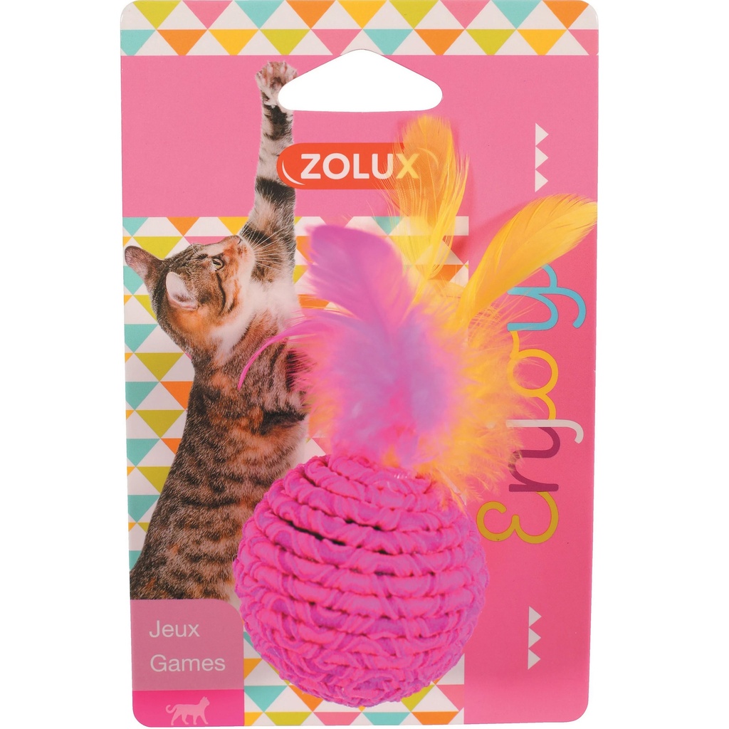 JEUX CHAT BALLE ELASTIQUE COLORIS DIVERS