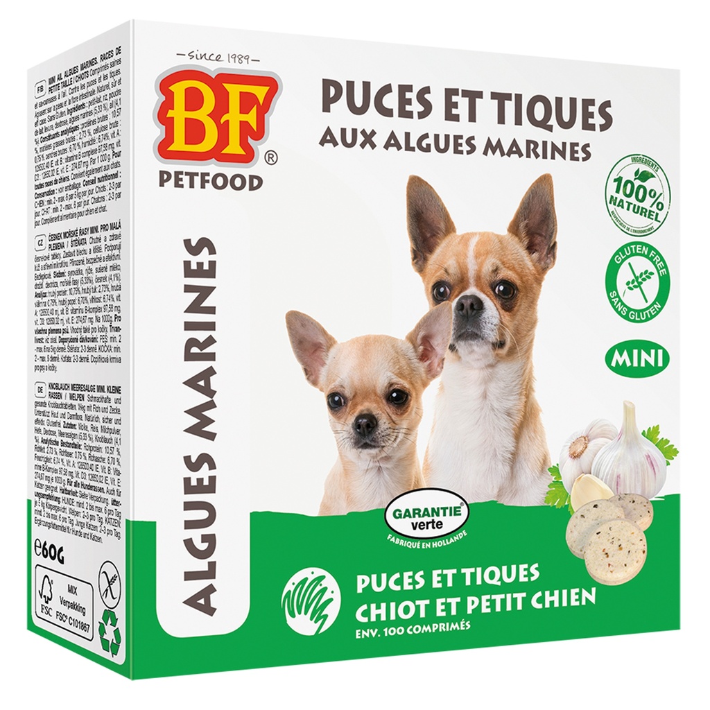 BIOFOOD FRIANDISES ANTI PUCES ALGUES MINI 100 PIECES