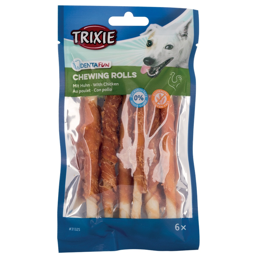 DENTA FUN CHICKEN CHEWING ROLLS, 12 CM, 6 PCS/70 G