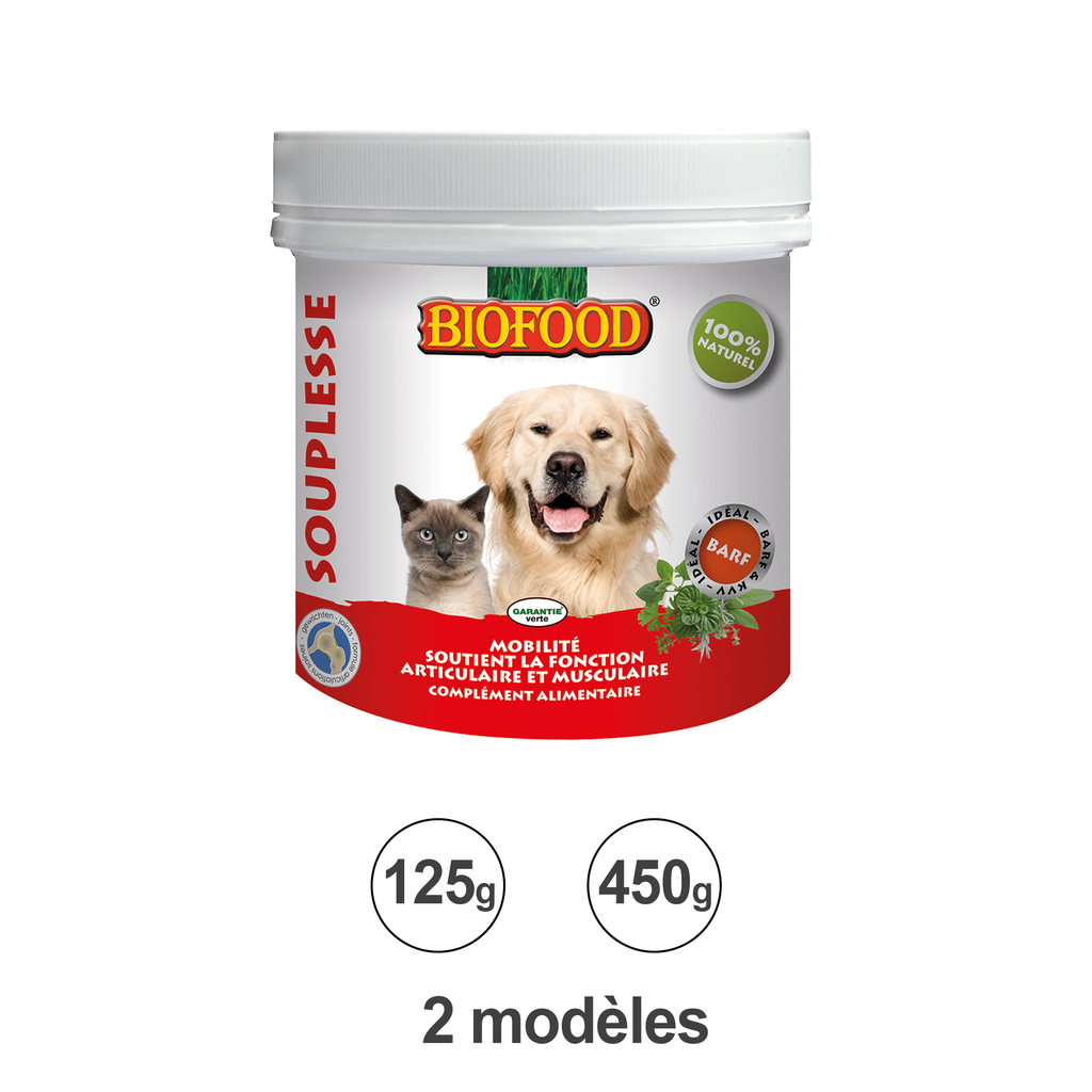 BIOFOOD HERBES SOUPLESSE CHIEN ET CHAT 125GR