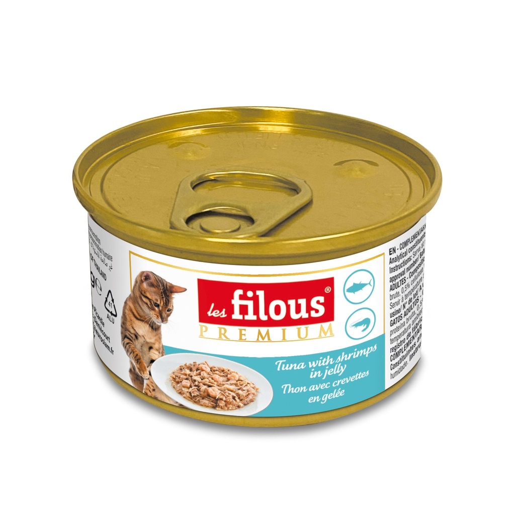 THON AVEC CREVETTES EN GELEE 85G LES FILOUS 12PCS