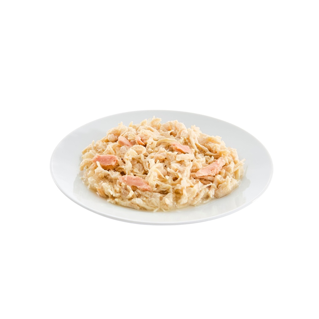 POULET AVEC SAUMON EN GELEE 85G LES FILOUS 12PCS