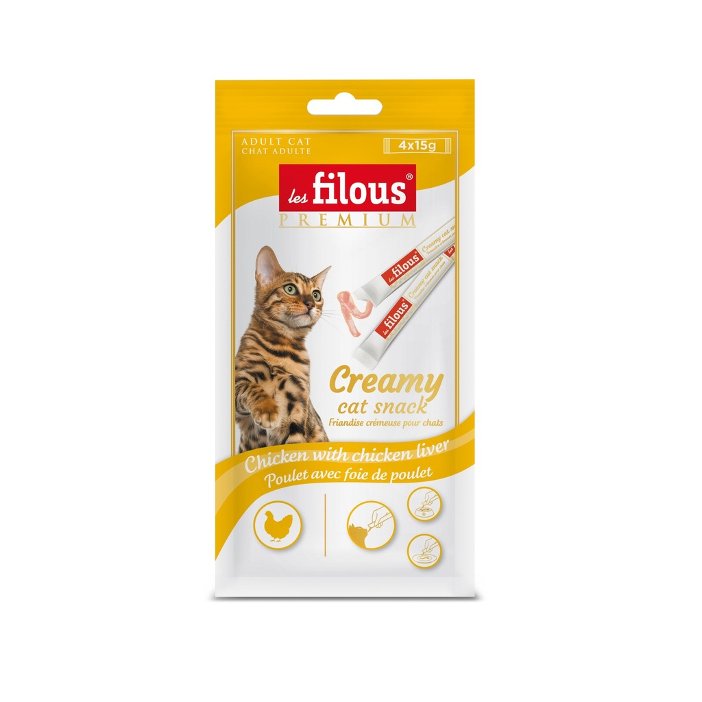 FRIANDISE CREMEUSE - POULET AVEC FOIE DE POULET 60G