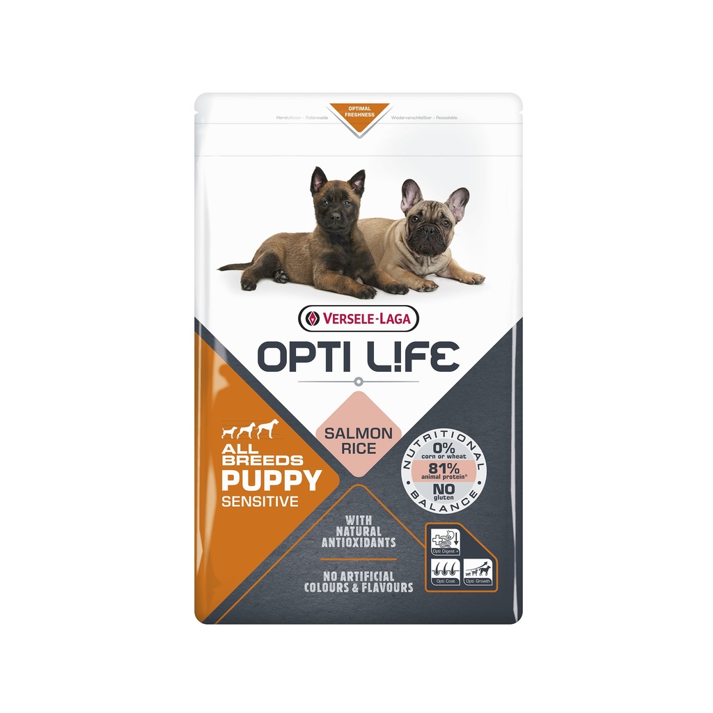 OPTILIFE CHIOT SENSIBLE AU SAUMON - 2,5KG
