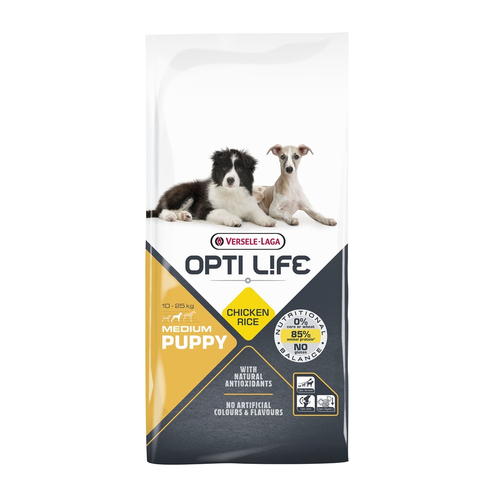 OPTILIFE CHIOT MEDIUM AU POULET - 12,5KG