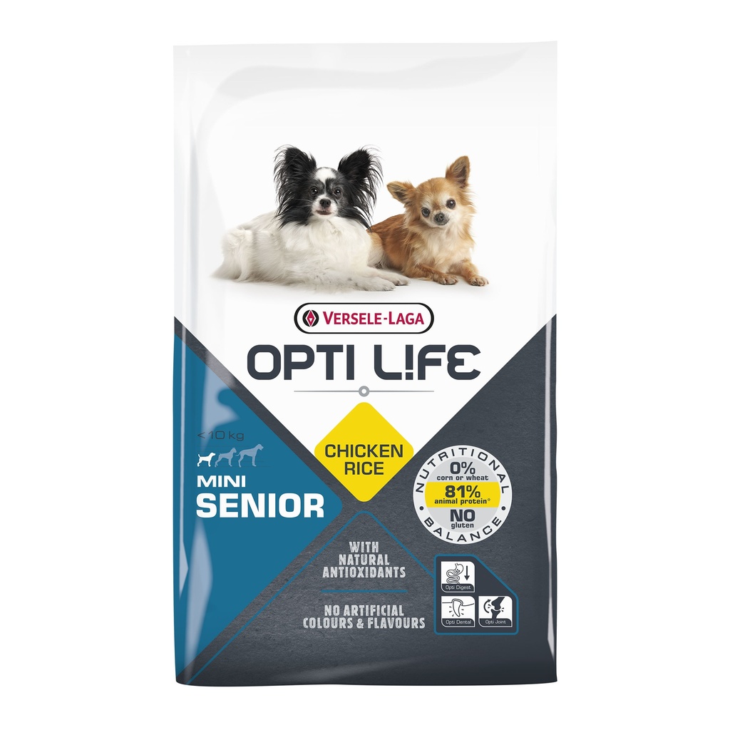 OPTILIFE CHIEN MINI SENIOR AU POULET - 7,5KG
