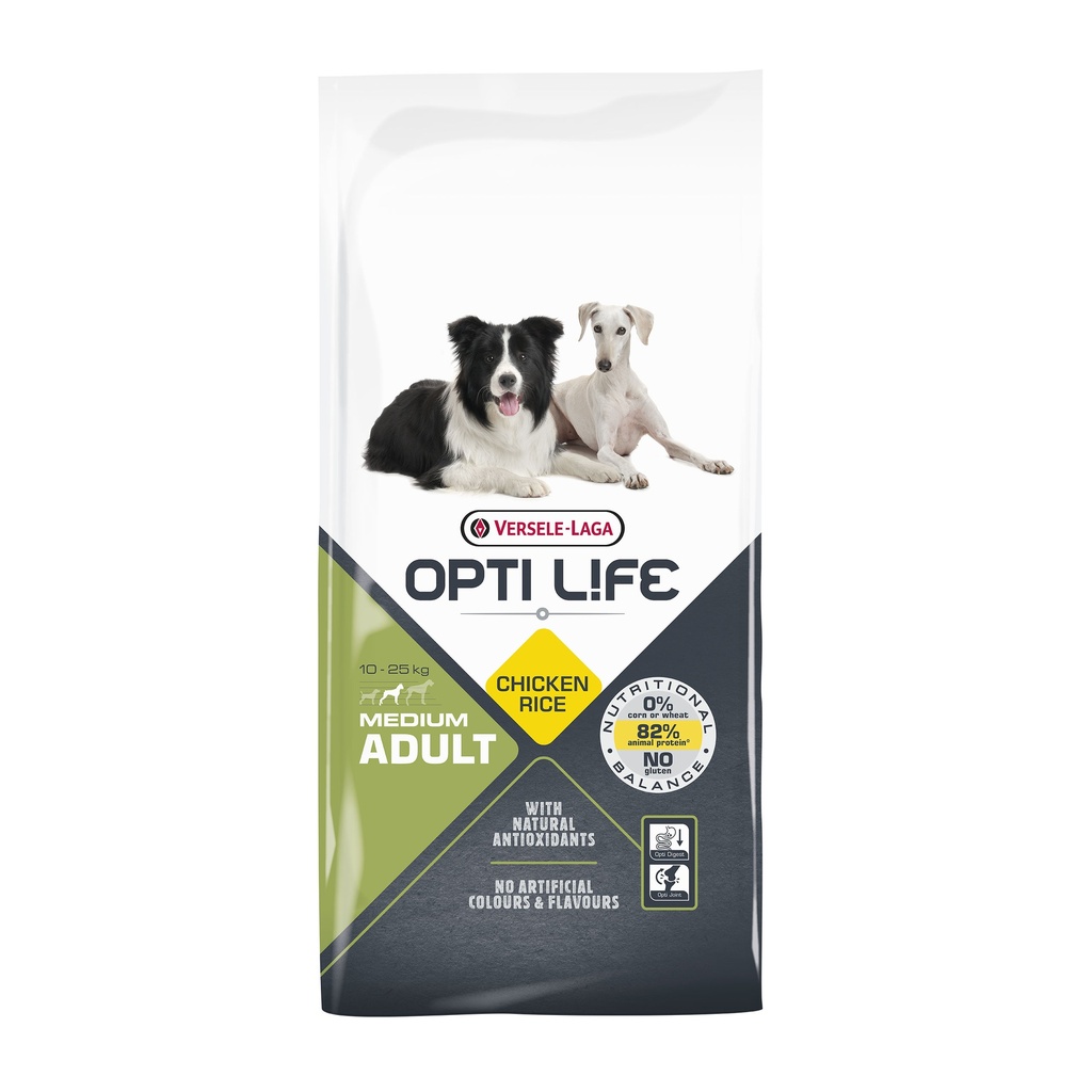 OPTILIFE CHIEN MEDIUM ADULT AU POULET - 12,5KG