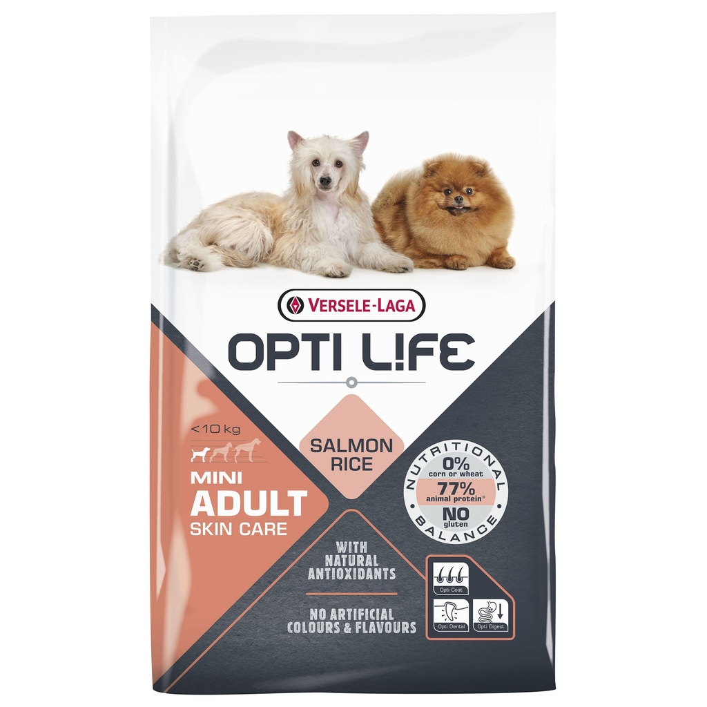 OPTILIFE CHIEN MINI ADULT SKIN CARE AU SAUMON - 7,5KG