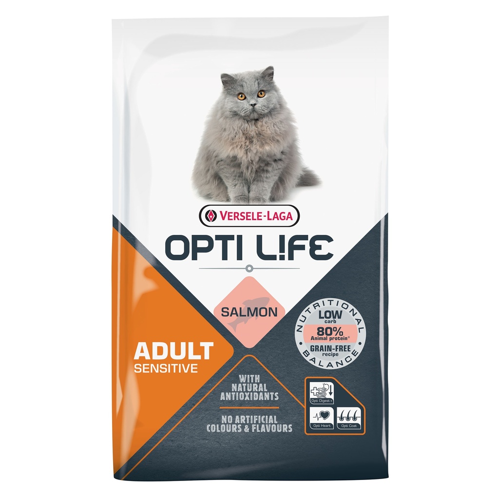 OPTILIFE CHAT ADULT SENSITIVE AU SAUMON -7,5KG