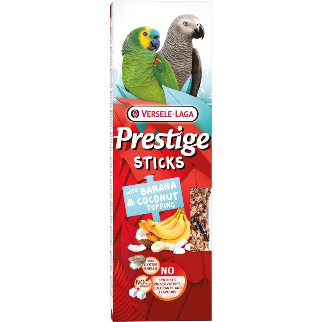 PRESTIGE STICK GR.PERROQUETS BANANE COCO /2 140G