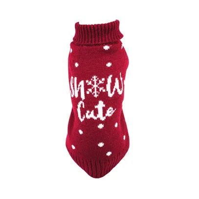 PULL SNOW CUTE BORDEAUX M - 30CM