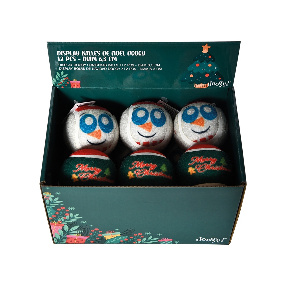 DISPLAY BALLES DE NOEL DOOGY X12PCS - DIAM 6,3CM