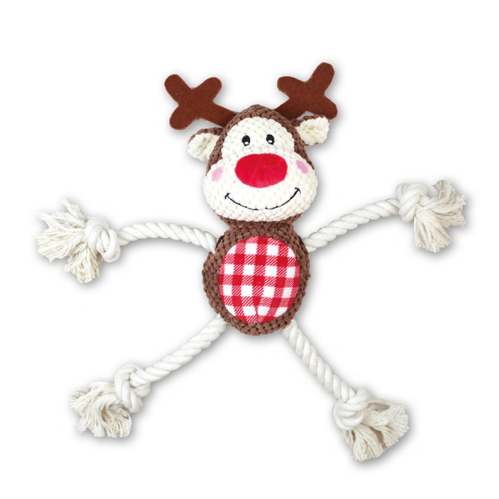PELUCHE RENNE CORDE 43CM