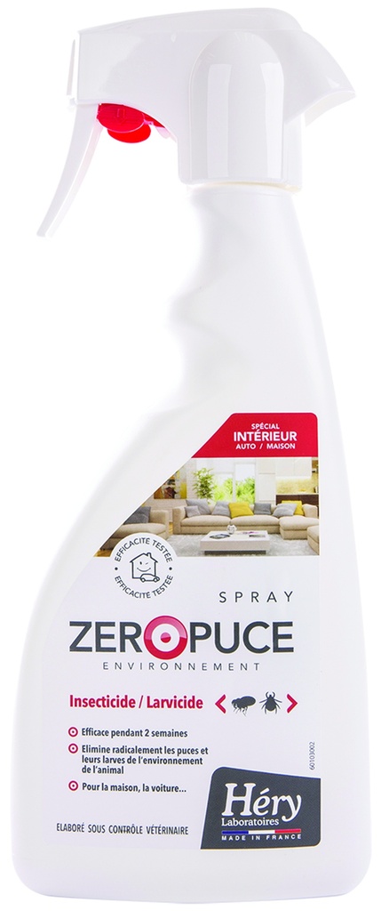 SPRAY ZERO PUCE ENVIRONNEMENT LOCAUX 500 ML < PRIX NET