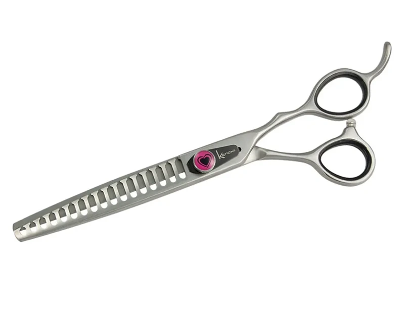 [kC860824] KENCHII LOVE – Ciseaux chunker droits - droitiers 18 cm (7") (17 dents)
