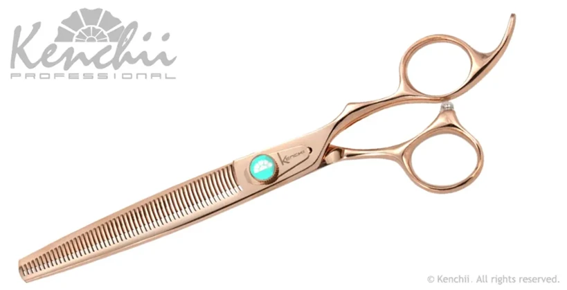 [kERO54TL] KENCHII  Rosé™ | CISEAUX 7.5  Sculpteurs 54 DENTS GAUCHERS